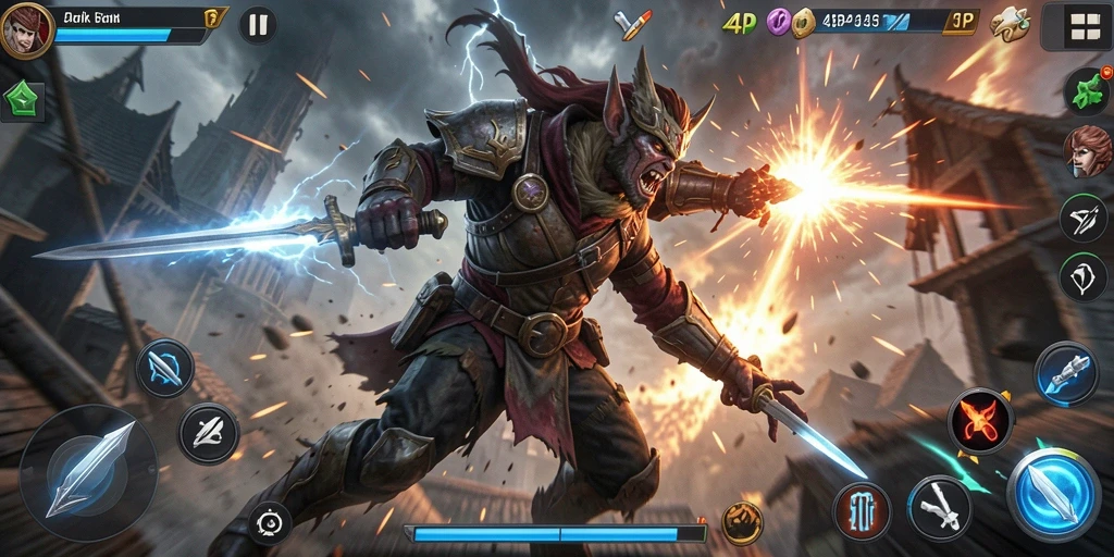 Screenshot dari gameplay seru 4P4P yang menunjukkan aksi mendebarkan.