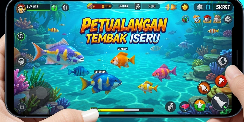 Tampilan gameplay seru dari 5RT saat menangkap ikan.