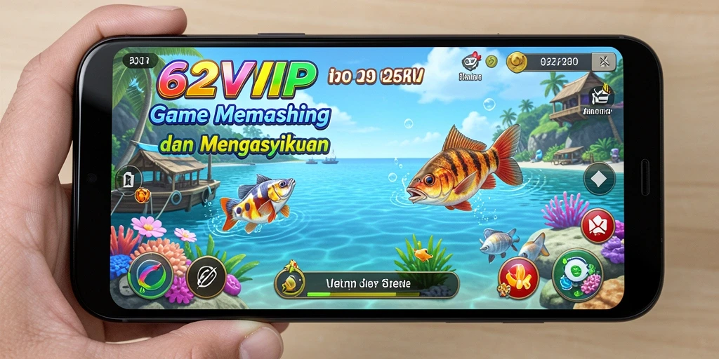 Screenshot gameplay 62VIP yang menampilkan aksi memancing yang seru.