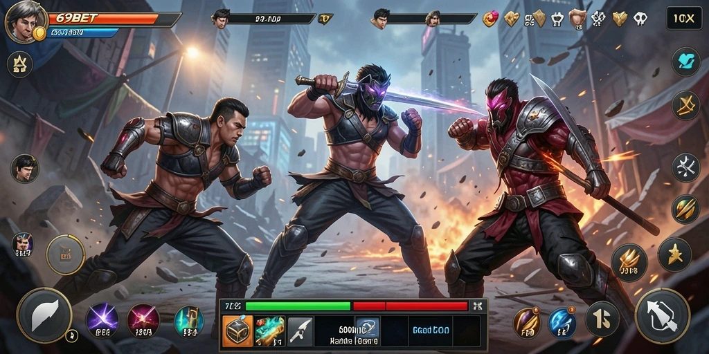 Gambaran seru dari gameplay Fighting dalam 69BET.