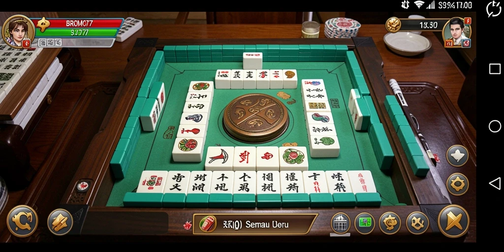 Screenshot gameplay BROMO77 yang menunjukkan aksi mencocokkan ubin Mahjong.
