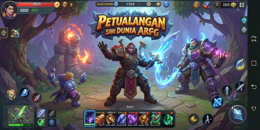 Gameplay ARPG yang menegangkan dengan aksi seru.