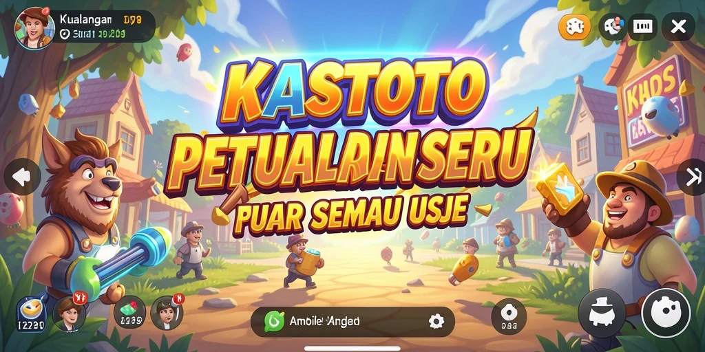 Tampilan gameplay KASTOTO yang mengasyikkan dan penuh warna.