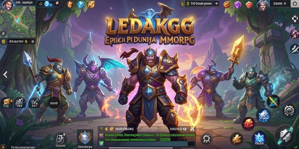 Screenshot LEDAKGG menampilkan pertarungan seru dan eksplorasi dunia MMORPG yang menakjubkan.