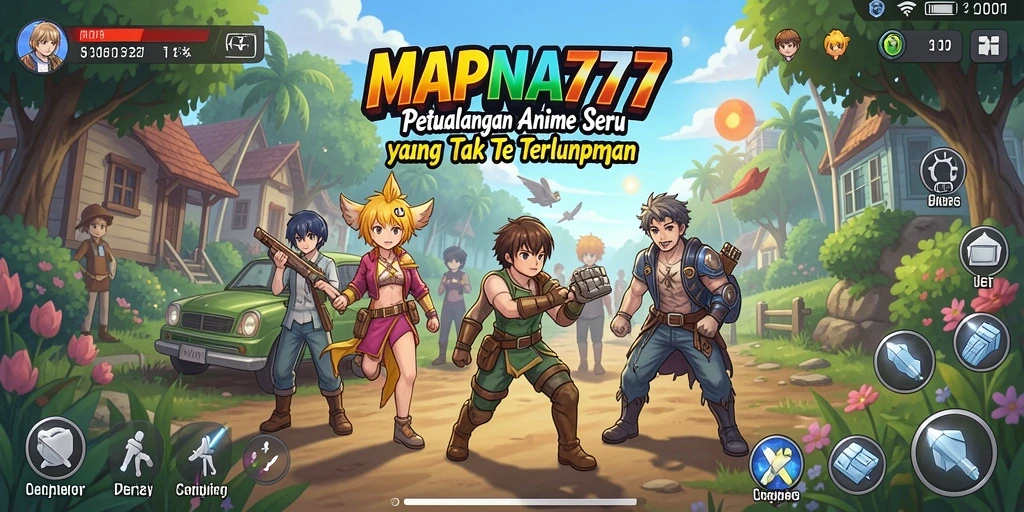 Tampilan menarik dari gameplay MAPNA777 yang menggambarkan aksi seru karakter Anime.