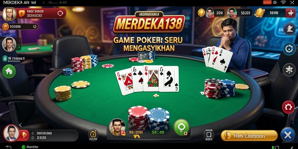 Tampilan seru gameplay poker di MERDEKA138.