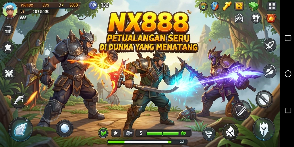 Tampak gameplay seru di dunia petualangan NX888.