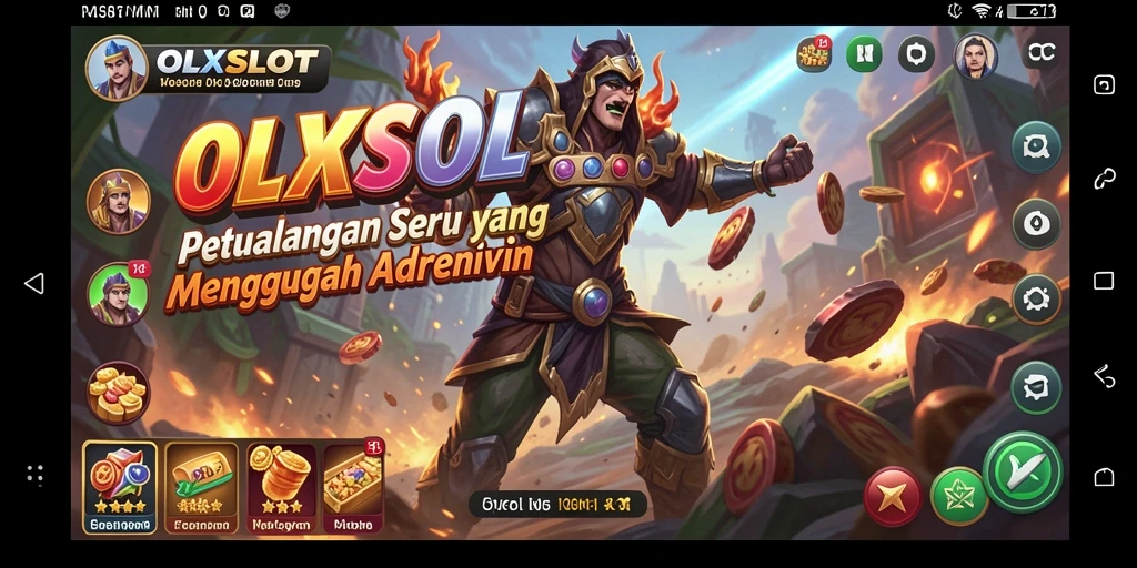 Tampilan screenshot gameplay OLXSLOT yang menggambarkan petualangan menegangkan.