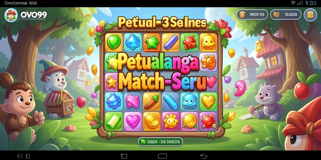 Gameplay seru dari OVO99 dalam genre Match-3.