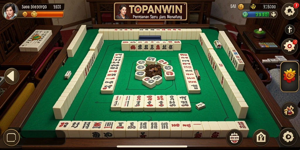 Tampilan gameplay Mahjong yang menarik dalam TOPANWIN.