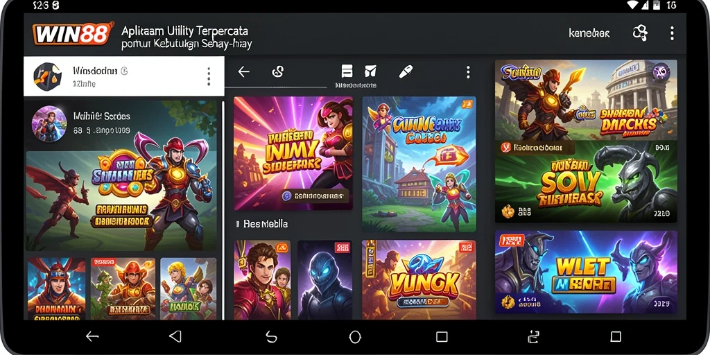 Tampilan antarmuka WIN88 dengan fitur-fitur Utility yang lengkap.